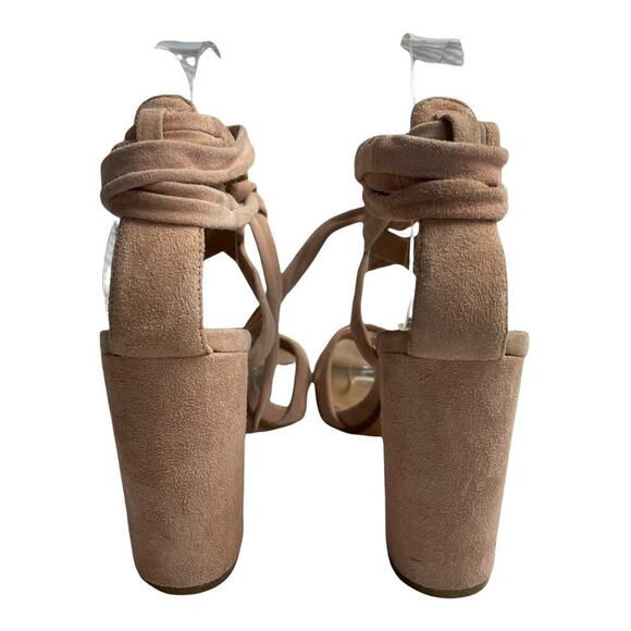 Steve Madden Christey Leather Suede Ballet Pink Ballet Heel Sandals Women's 7.5M - Picture 5 of 9